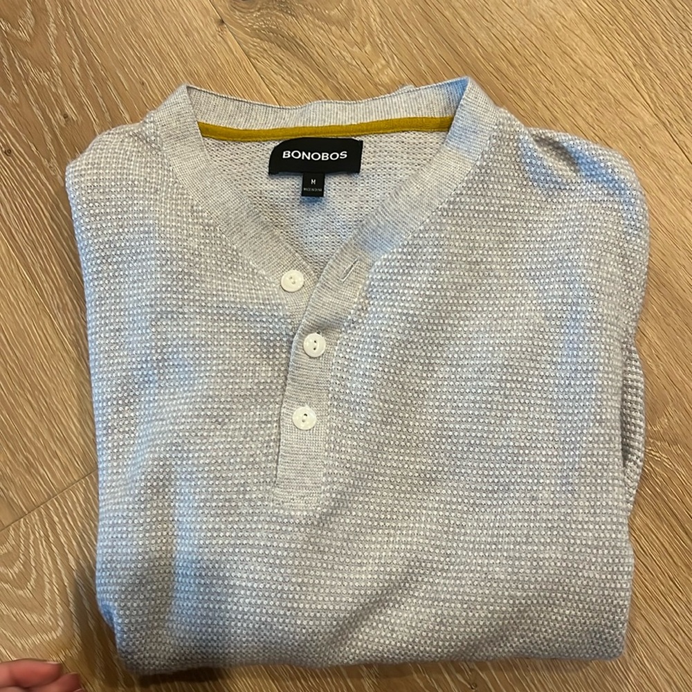 Bonobos lightweight sweater henley button up